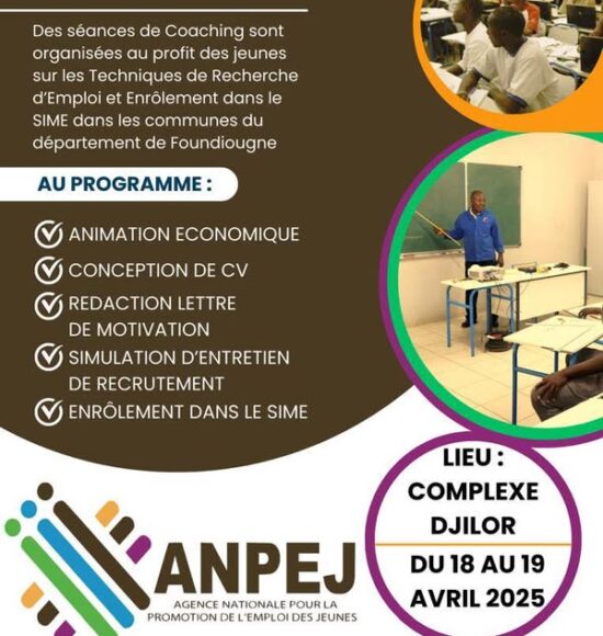 Coaching sur les TRE dans les communes du département de foundiougne