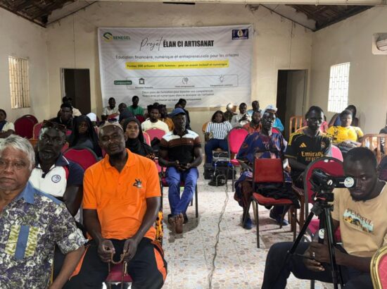 Renforcement des compétences entrepreneuriales des artisans : l’Antenne régionale de Thiès engagée aux côtés de la Chambre des métiers dans le cadre du projet Élan ci Artisanat