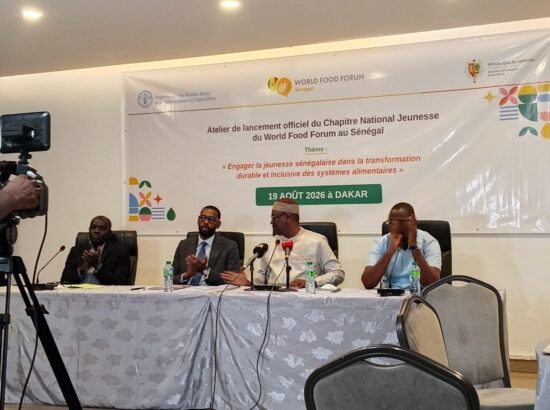 Atelier de lancement du Chapitre National Jeunesse du World Food Forum Sénégal : l’ANPEJ mobilisée pour l’engagement des jeunes dans la transformation durable des systèmes alimentaires